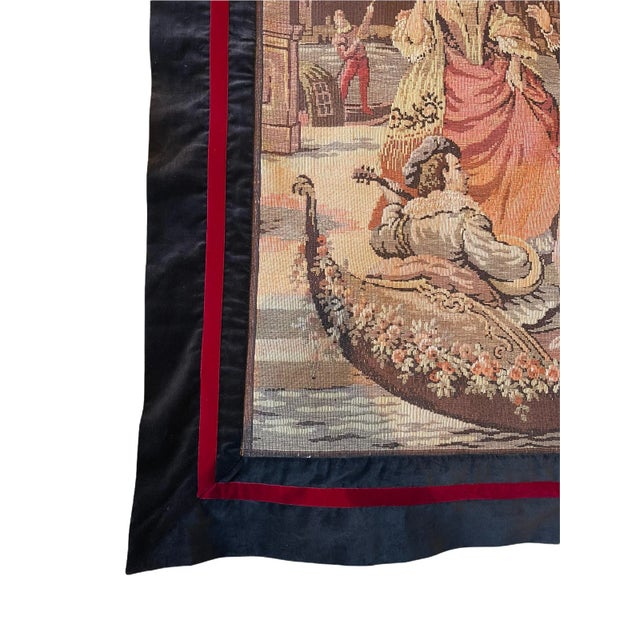 Textile Antique Victorian Love Screen Woven Tapestry Textile For Sale - Image 7 of 9