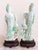 Pair 10" Antique Chinese Qing Natural Jadeite Jade Kuan Yin With Cranes & Stands For Sale In Los Angeles - Image 6 of 12