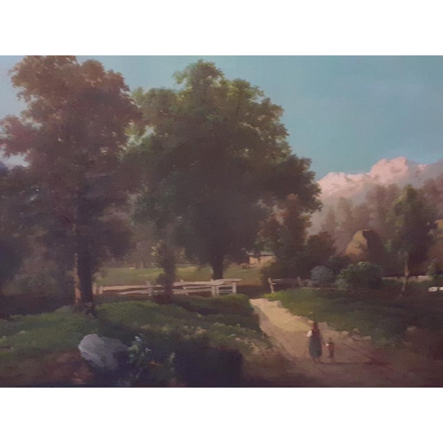 Louis Philippe Era Artist, Landscape, 1800s, Oil on Canvas, Framed For Sale - Image 10 of 15