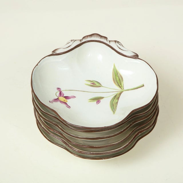 Set of Six English Pearlware Shell Dishes For Sale - Image 9 of 11