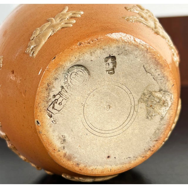 Rare Antique 1900's Royal Doulton Dewar's Whiskey Salt Glazed Ceramic Pitcher For Sale - Image 12 of 12