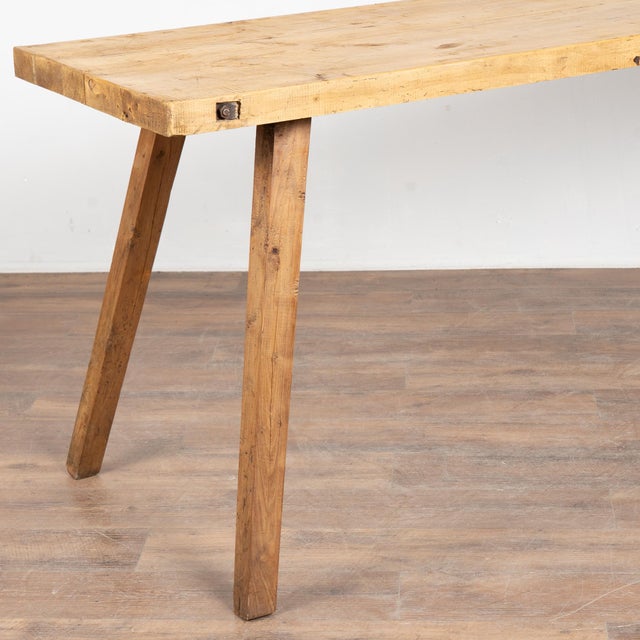 Brown Early 20th Century Rustic Hardwood Console Table For Sale - Image 8 of 13