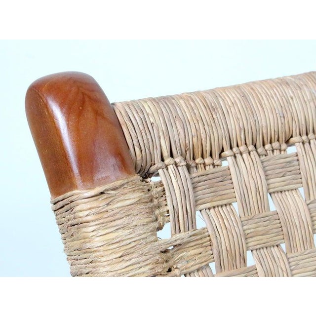 Michael Van Beuren Bauhaus Teak and Raffia Loveseat, Circa 1940 For Sale - Image 10 of 13