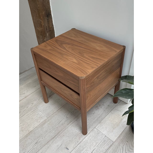 Modern Eq3 Walnut Nightstand With Drawers Chairish