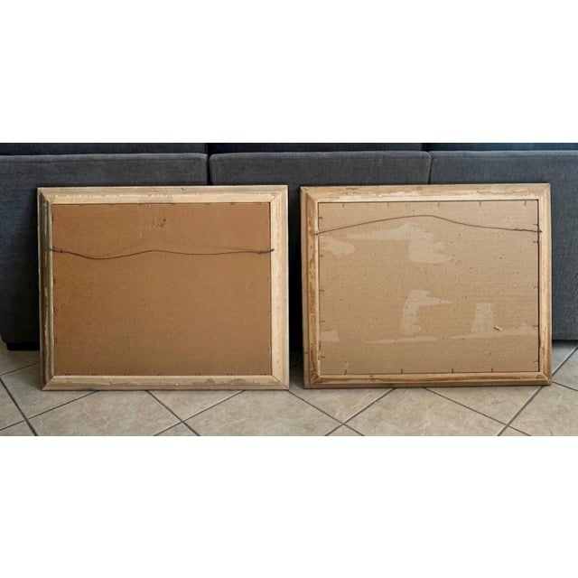 Pair Mid Century Flamingo & Egrets Prints by Turner in Mirror Frames For Sale - Image 12 of 12