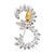 1980s Vintage 1.50 Carat Diamond 14k White Gold Brooch For Sale - Image 5 of 5