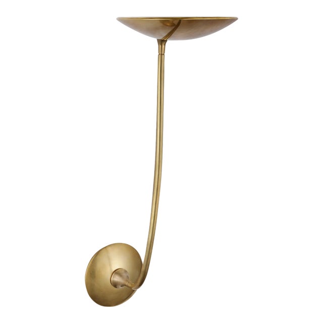 Thomas O'Brien for Visual Comfort Signature Keira Large Sconce in Hand-Rubbed Antique Brass For Sale