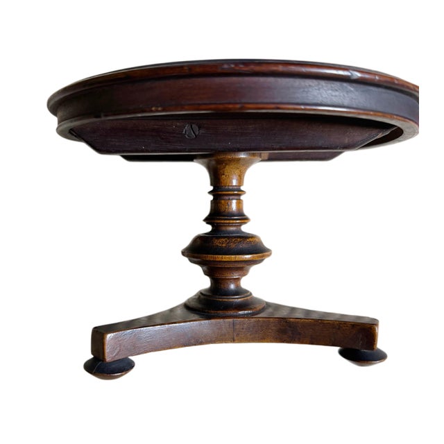 Victorian Antique Victorian Miniature Tilt-Top Table With Star Marquetry For Sale - Image 3 of 4