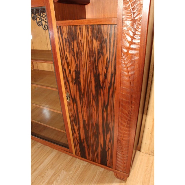 Brown Art Deco Bookcase by Gauthier Poinsignon, 1930s For Sale - Image 8 of 13