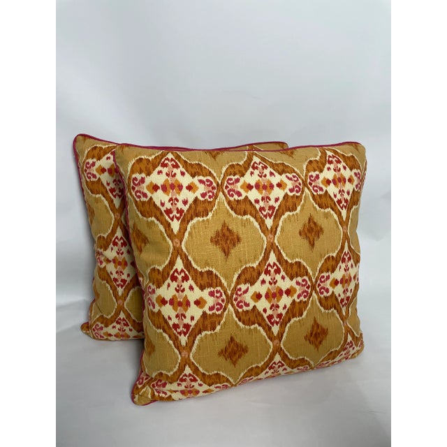 Fabricut Ikat Esc Brown Pillows - Pair For Sale - Image 13 of 13