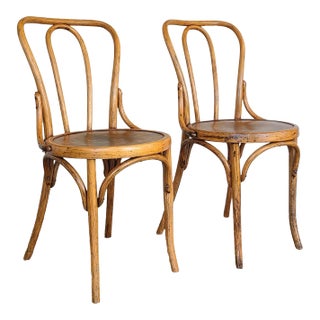 1920s Bentwood Thonet Style Bistro Chairs Made in Poland - a Pair For Sale