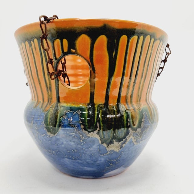 Vintage Studio Ceramic Hanging Planter, 1990s For Sale - Image 4 of 9