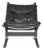 Vintage Siesta Low Back Lounge Chair Attributed to Ingmar Relling in Black Leather For Sale