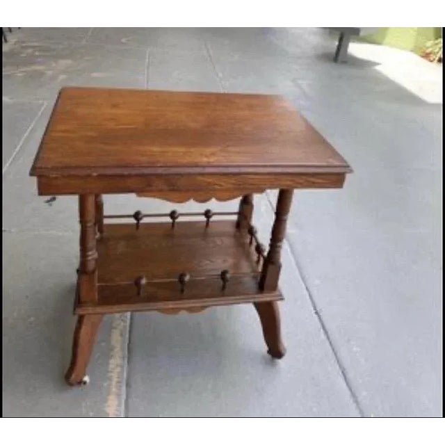 Antique Occasional Side Wooden Table - Wooden Victorian Occasional Table. Condition is Used.