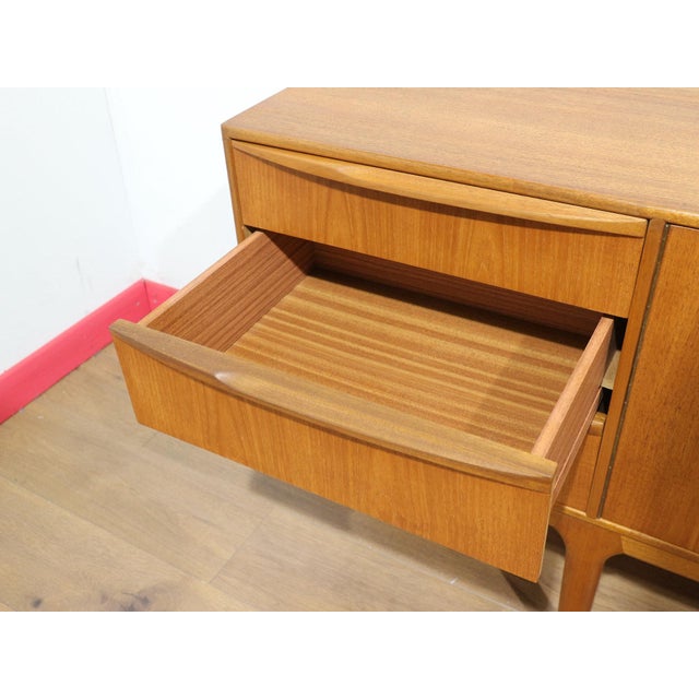Wood Mid Century Modern Vintage Teak Credenza Sideboard by McIntosh Danish Style For Sale - Image 7 of 15