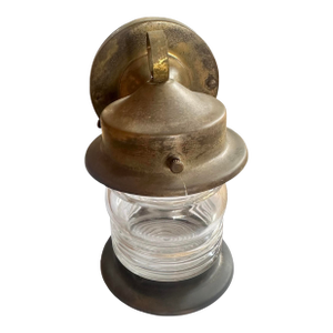 Brass Jar Wall Sconce Original Patina, Circa 1930