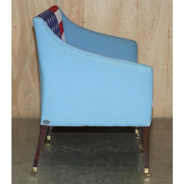 Antique Georgian Sofa Upholstered with American Flag Stars & Stripes, USA, 1820s For Sale - Image 11 of 18