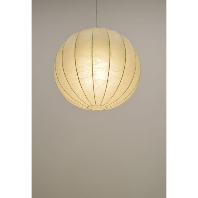 Metal Vintage Cocoon Pendant Lamp attributed to Goldkant Leuchten, 1960s For Sale - Image 7 of 7