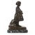 Renzo Zacchetti, Little Girl with Doll. Antique bronze sculpture from the Fascist era, circa 1938, depicting a little girl...