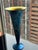 2000 - 2009 Lundberg Studios Art Glass Trumpet Vase — Blue Iridescent Swirl, 2000 For Sale - Image 5 of 6