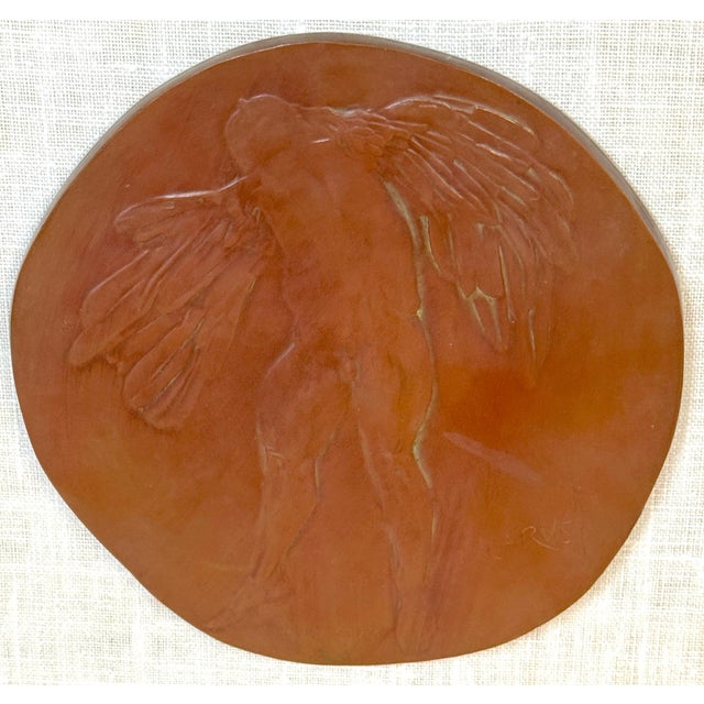 Modern Leonard Baskin, Icarus, Numbered 3/250, Cast Bronze Wall Plaque, 1969 For Sale - Image 3 of 13