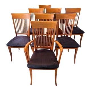 Contemporary Italian Sibau Dining Chairs - Set of 8 For Sale