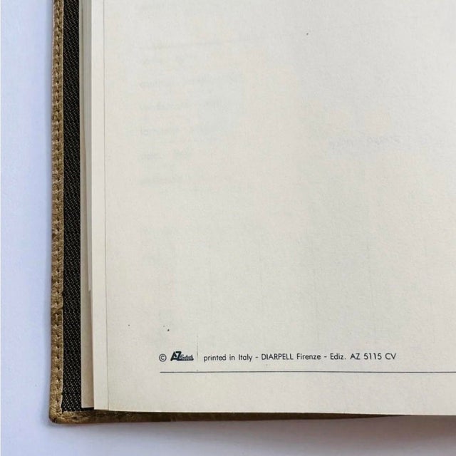 Gold Vintage 90s Fendi Vini Wine Tasting Notes Journal Gold Notebook Ostrich Leather For Sale - Image 8 of 12