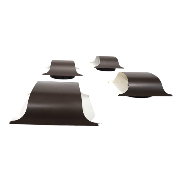 Metal Wall Lamps by Dieter Witte and Rolf Krüger for Staff, 1970, Set of 4 For Sale - Image 7 of 16