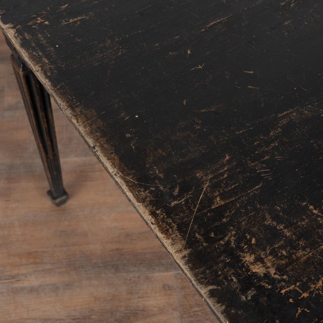 19th Century Swedish Black Painted Pine Side Table For Sale - Image 6 of 18