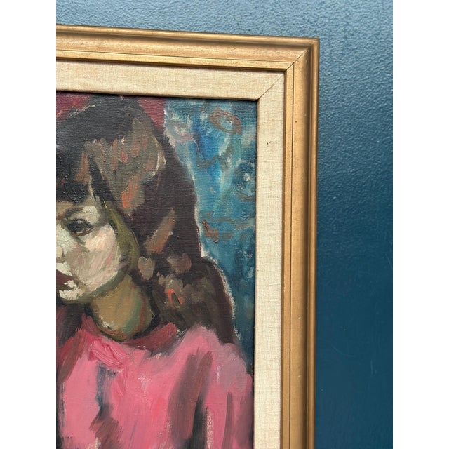 Magnus Creutz, Woman, 1950s, Oil on Canvas, Framed For Sale - Image 4 of 13