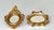 A charming pair of mid-century Italian Florentine small accent wall mirrors, circa 1960. Sourced from Florence, Italy,...
