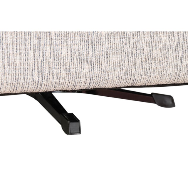 Gray Contemporary Gray Swivel Club Chairs - a Pair For Sale - Image 8 of 8