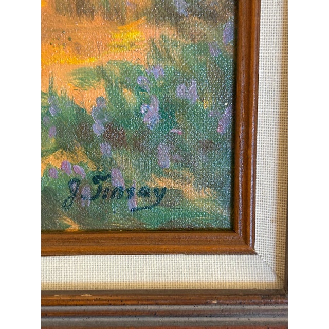 Midcentury Southeast Asian Oil Painting – Carabao Cart at Sunset “Homeward Bound” Signed by Listed Filipino Artist Jose Tinsay For Sale - Image 4 of 12