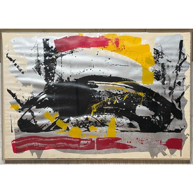 1970s Original Herbert Schiffrin Lyrical Abstraction Signed Expressionism Lithograph For Sale - Image 5 of 12