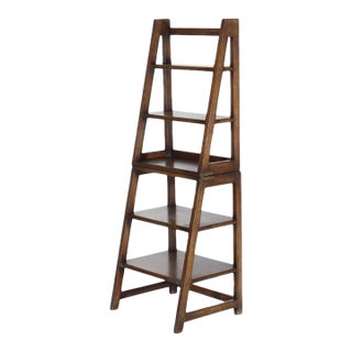 Antique English George III Oak Library Folding Steps C1840 For Sale