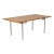 Designer: hans j wegner. Manufacturer: andreas tuck. Model: dining table, at 318. Materials: oak wood and steel legs...