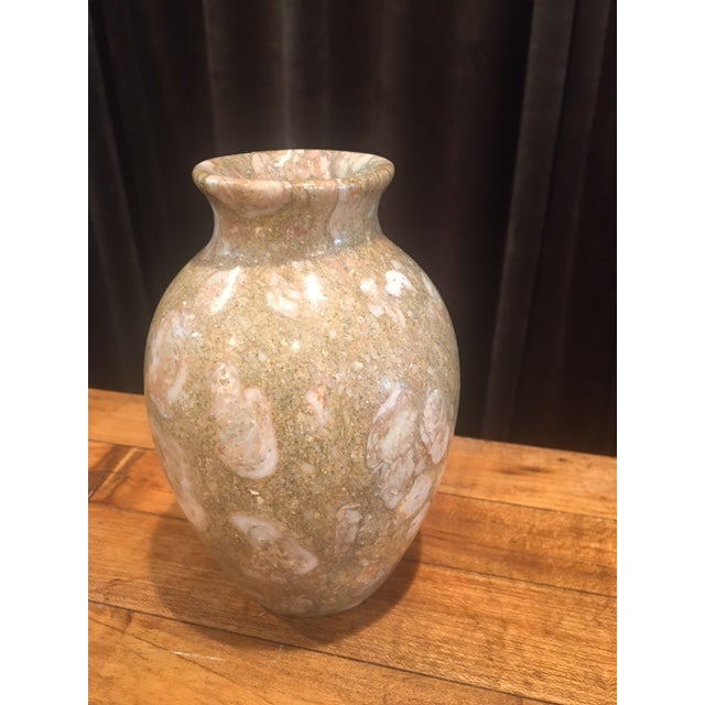 Polished Fossil Stone Vase.