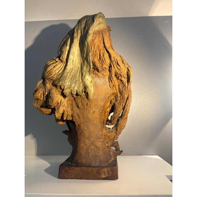Brown 1900s Stellmacher Terracotta Bust For Sale - Image 8 of 12