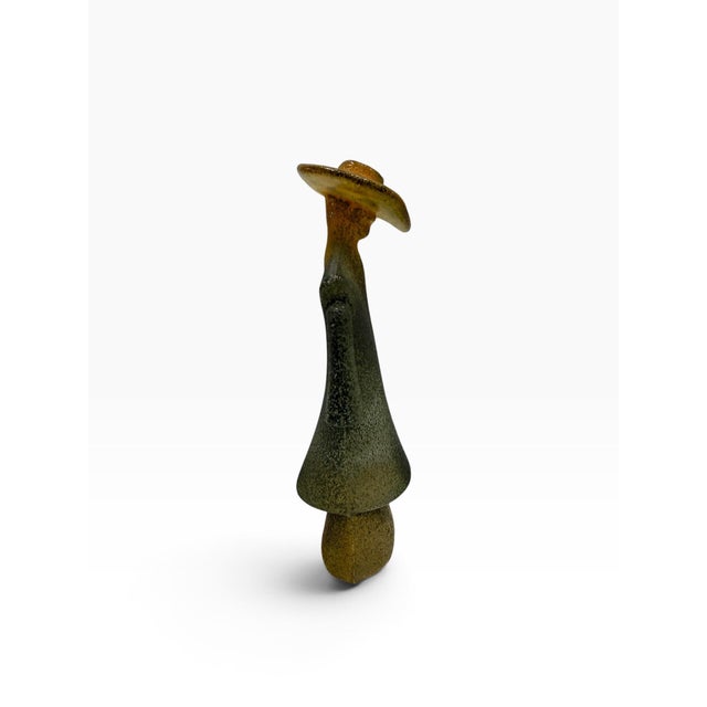 Kosta Boda Kosta Boda "Catwalk" Series "Poncho" Green Art Glass Sculpture by Kjell Engman For Sale - Image 4 of 6