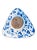 Mid 20th Century Italian Maiolica Apothecary Jar, Triangular Form, Cobalt Blue & White Pharmacy Vessel For Sale - Image 5 of 6