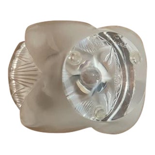 Retired Lalique Crystal Vase. For Sale