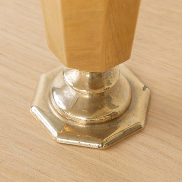 1950s French Brass Faceted Vase For Sale In Los Angeles - Image 6 of 10
