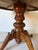 Vintage English Style Round Dining Table With Patchwork Burl Walnut Veneer Top & Carved Pedestal Base For Sale In Miami - Image 6 of 12