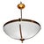 Large Mid-Century Four-Light Opaline and Polished Brass Bowl Chandelier, 1960s For Sale - Image 17 of 17
