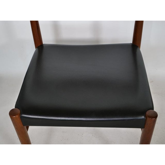 Dining Chairs in Teak and Leather by H.W. Klein for Bramin, 1971, Set of 4 For Sale - Image 10 of 14