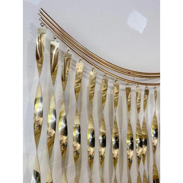 1980s Curtis Jere Signed Wave Kinetic Helix Shower Wall Sculpture 1987 C.Jere MCM Rare For Sale - Image 5 of 9