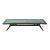 Vintage 60's Rectangular Cocktail Table With Stained Black Wood and Patinated Copper Oxidized Turquoise Top For Sale