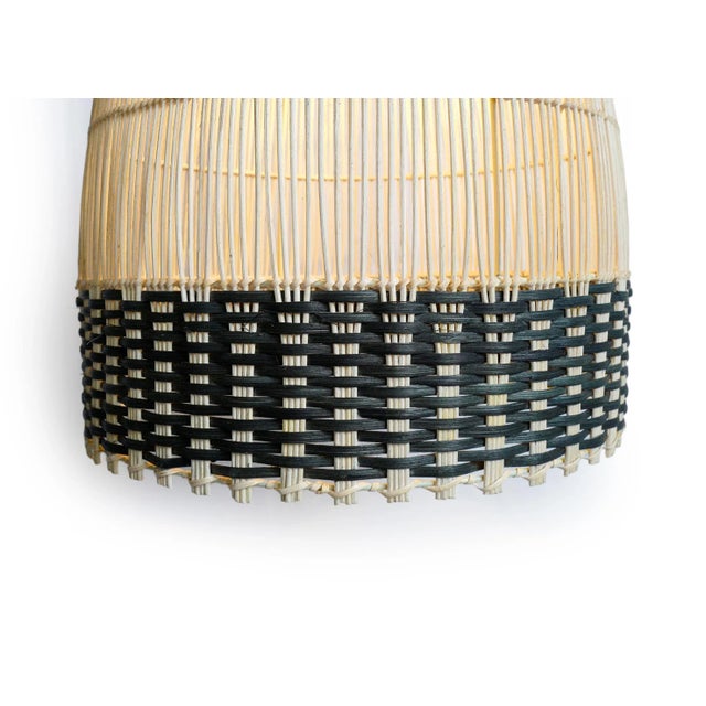 2020s Wicker Tux Weave Pendant Light Small For Sale - Image 5 of 9