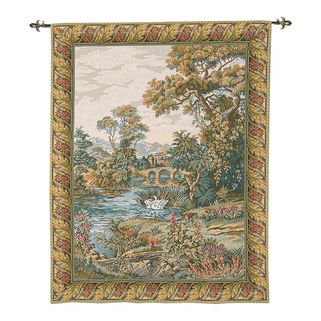 Riverside Loom Woven Tapestry - 115 X 86 Cm (3'9" X 2'10") - Requires Rod Size 2 For Sale