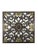 Large Ornate Dark Brown Asian Distressed Sculptural Wood Wall Panel With Gold Flowers For Sale - Image 4 of 5